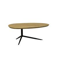 COUCHTISCH PIENZA, Akazie Massivholz, 87 x 50 x 36 cm - Schwarz/Akaziefarben, Holz/Metall (50/87/36cm) - KADIMA DESIGN