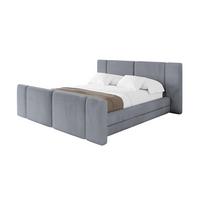 POLSTERBETT mit Bettkasten, Fußteil und Lattenrost, Bett mit Matratze H3/H4 - TEVO-Z 140x200 Grau - Grau, Holzwerkstoff/Textil (140/200cm) - ALTDECOR