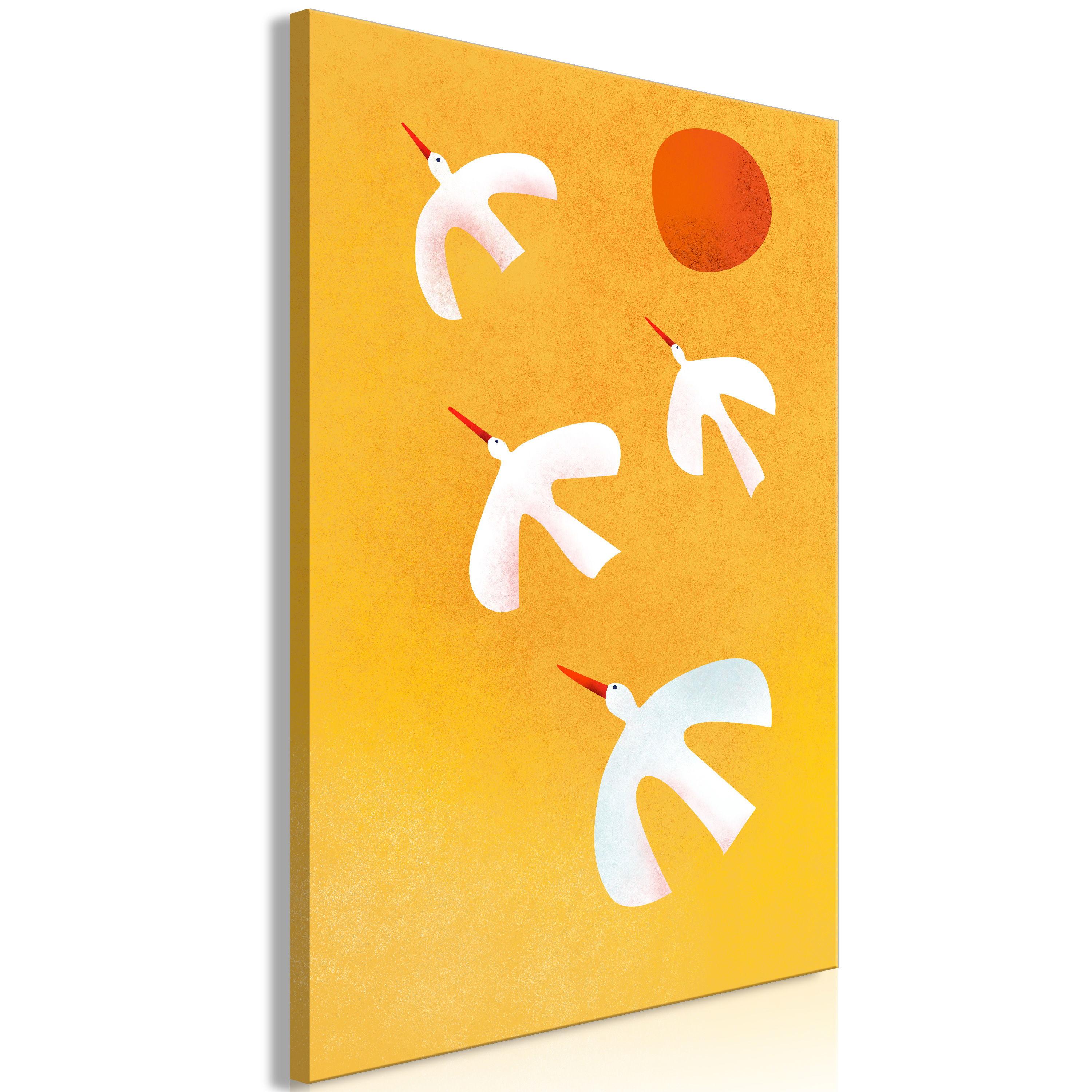 KUNSTDRUCK Orange 60/90 cm - Orange/Grau, Textil (60/90cm) - KUNSTLOFT