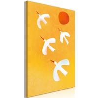 KUNSTDRUCK Orange 40/60 cm - Orange/Grau, Textil (40/60cm) - KUNSTLOFT