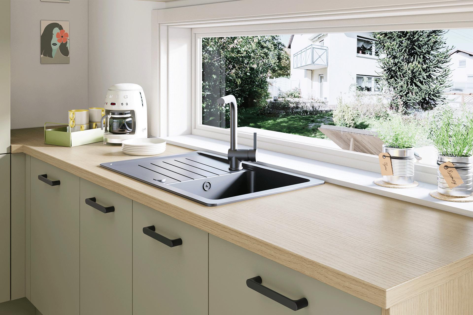 Impuls Küche IP2200 in Salbeigrün