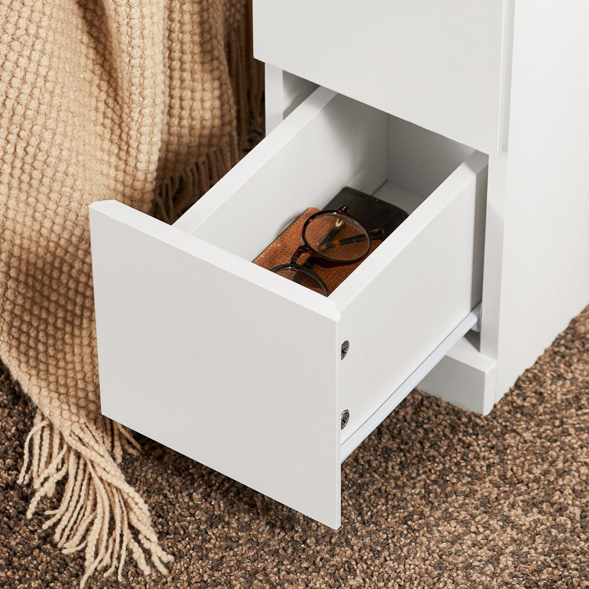 NACHTTISCH mit 2 Schubladen und offenen Fach FBT149 - Ahornfarben, Fell (35/60/20cm) - SoBuy