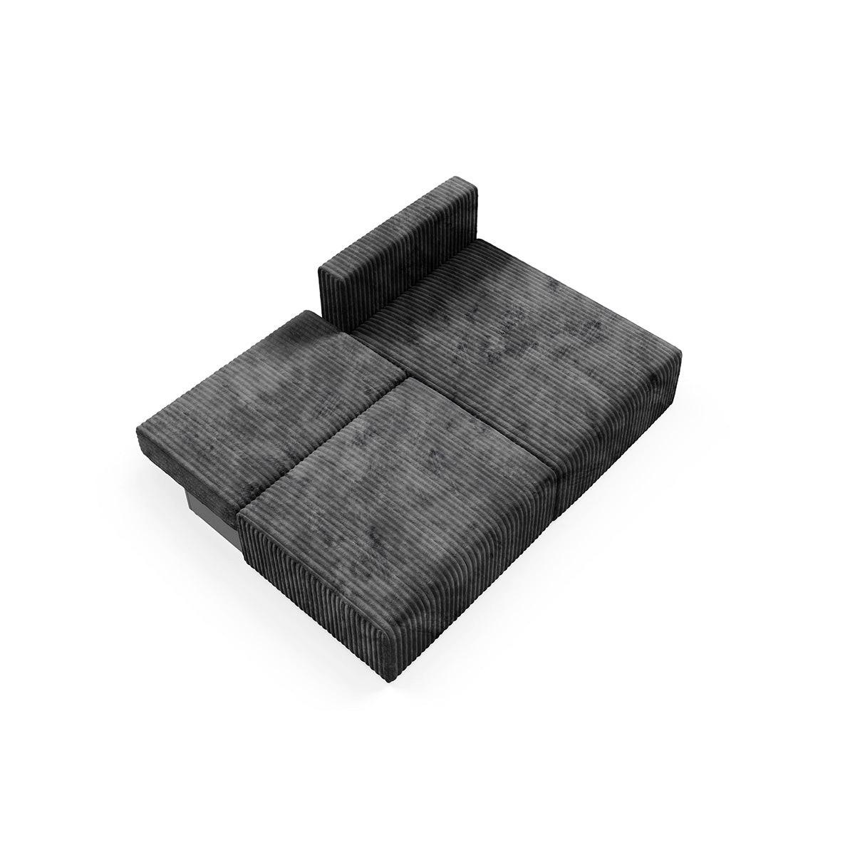 ECKSOFA Angela 3 Sitzplätze Schwarz - Schwarz, Holz (210/149cm) - Petits-meubles