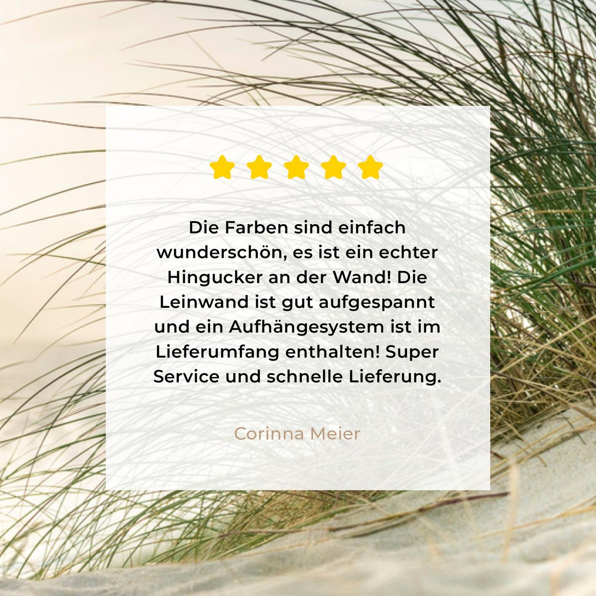 LEINWANDBILD Dünen mit Strandhafer in der Sonne des Nationalparks Schleswig-Holsteinisches Wattenmeer Wohnzimmer Groß 120x80 cm - Creme, Textil (120/80cm) - MuchoWow