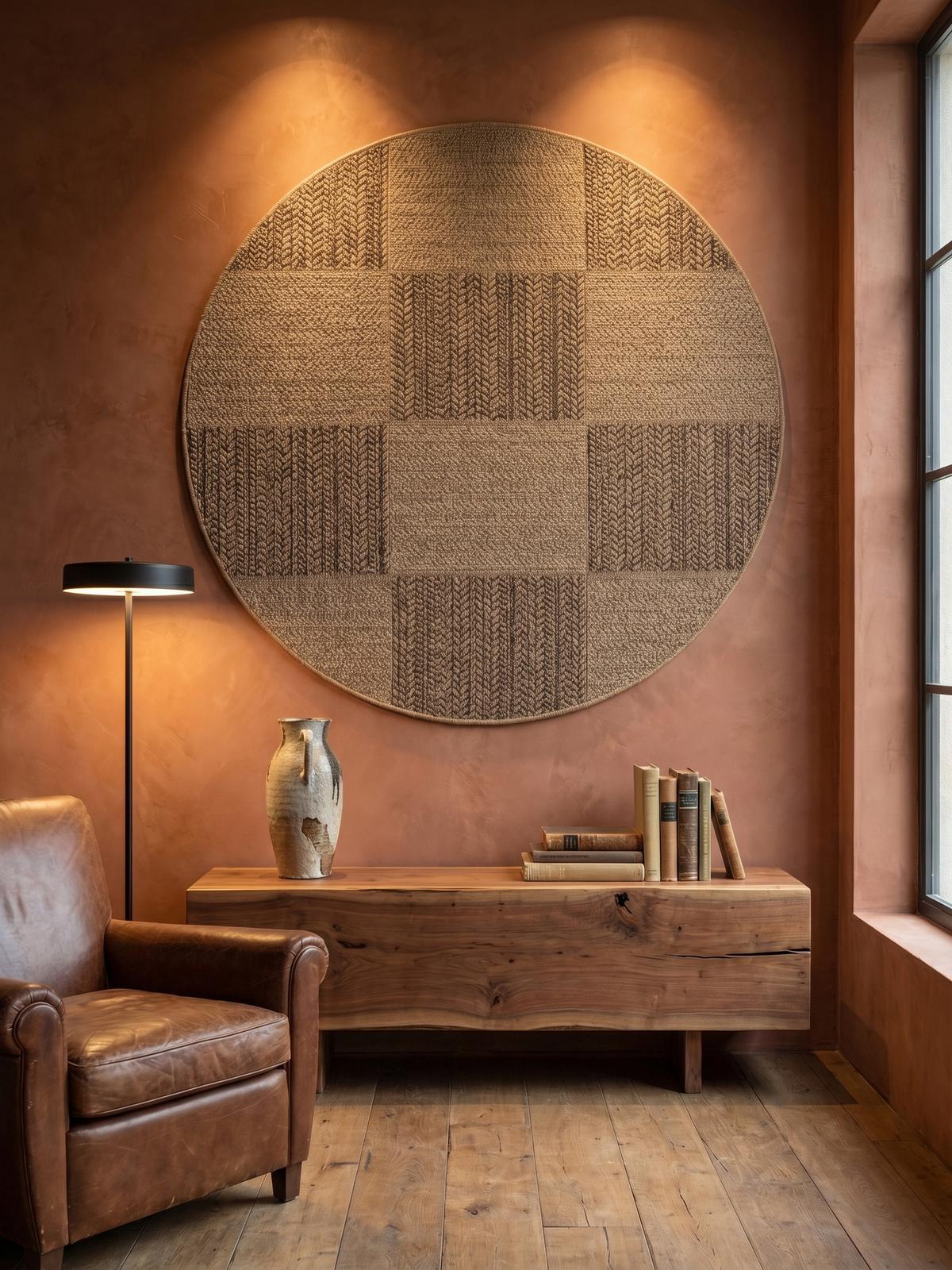 TEPPICH Outdoor ARLBERG in Beige, in Jute-Optik, aus Polypropylen, Ø 200 cm - Beige, Textil (200/200cm) - KADIMA DESIGN
