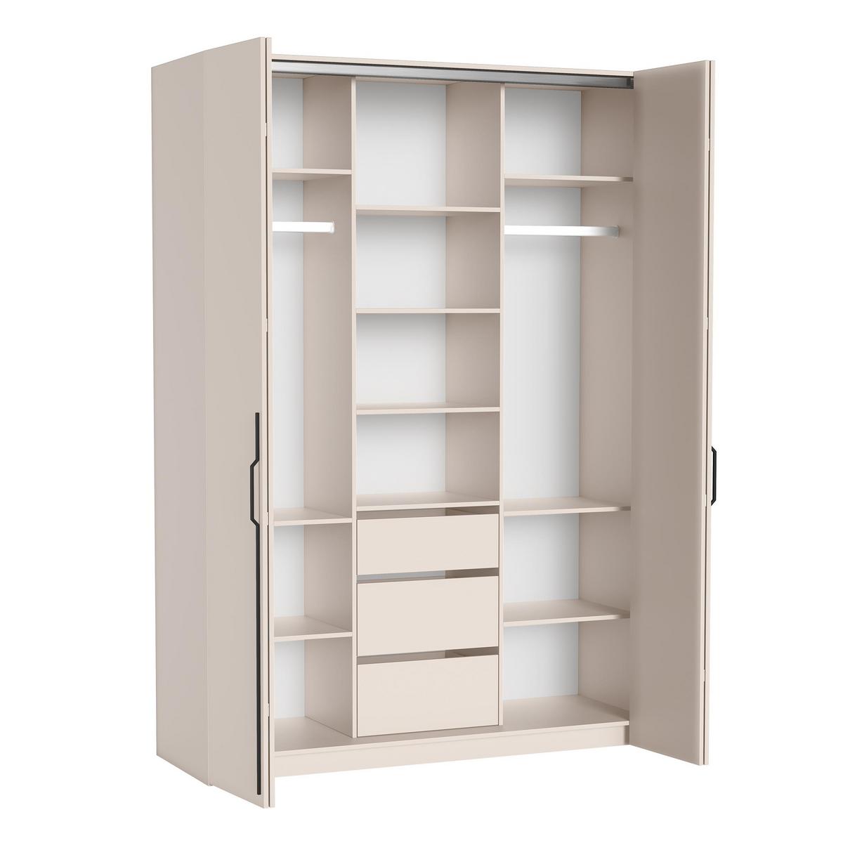 FALTTÜRENSCHRANK Omodeo 170 cm breit in Kaschmir – mit WingLine-Falttüren - Beige, Holzwerkstoff (170/240/58cm) - AX Living