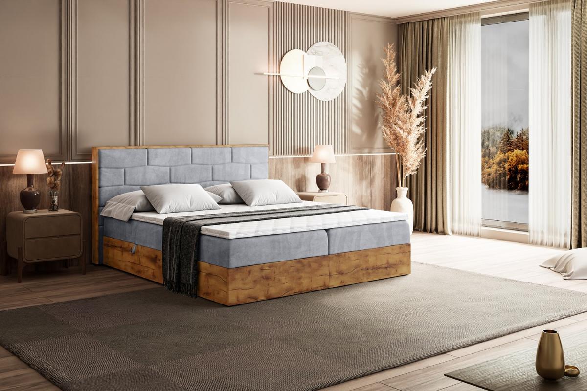 BOXBETT mit Matratze H3 und Lattenrost - LOLLI8 - 140x200 - Hellgrau - Hellgrau, Holzwerkstoff/Kunststoff (140/200cm) - ALTDECOR
