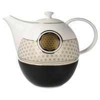 TEEKANNE MIT STÖVCHEN Lotus - Blume des Lebens bunt 1,2 l - Multicolor, Keramik (1.2L) - Goebel