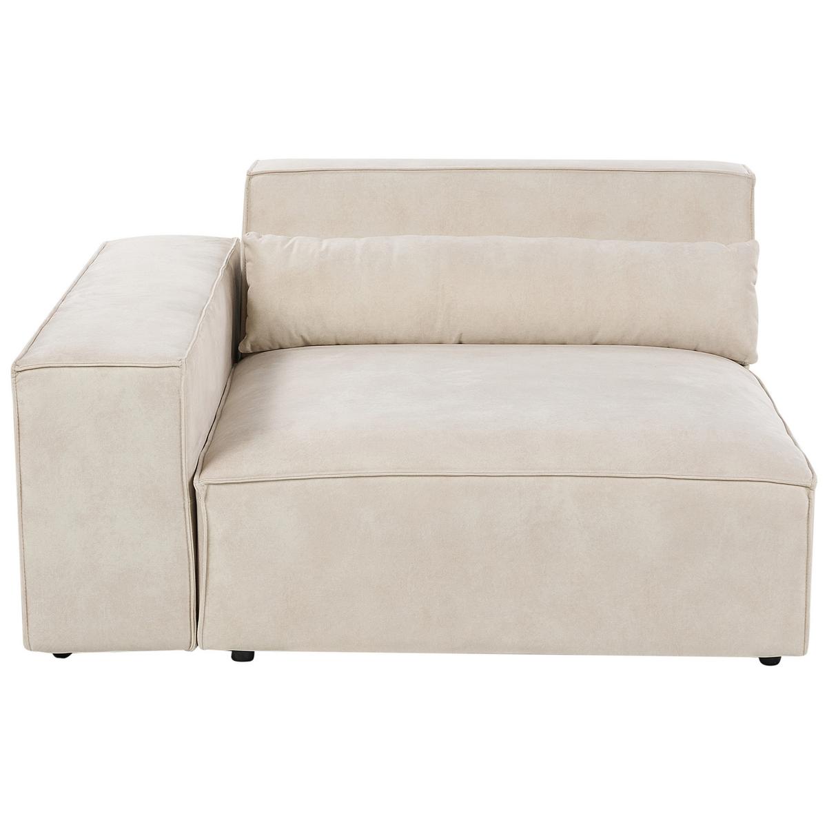 2-SITZER-SOFA Samtstoff hellbeige Hellnar - Beige, Textil (262/70/126cm) - Beliani