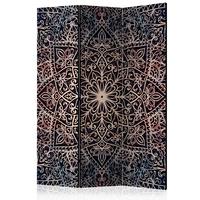 PARAVENT Akustik 3-tlg 135x172 cm Mandala Abstraktion - Multicolor, Holz/Textil (135/172/3cm) - Muralo