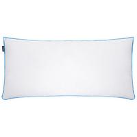 KOPFKISSEN Weiß Hoch 40/80 cm Aneto - Blau/Weiß, Naturmaterialien (80/40cm) - Beliani