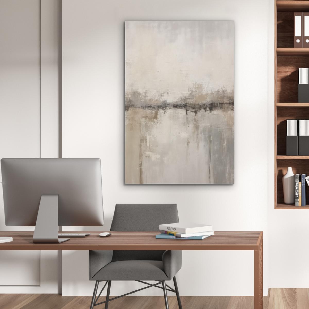 AKUSTIKBILD Moderne Kunst - Abstrakt - Beige Wanddeko 70x100 cm - Beige, Kunststoff (70/100/0.9cm) - MuchoWow