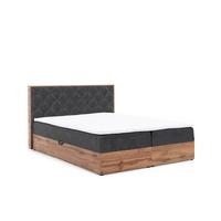 BOXBETT Maximo In Torre - Schwarz, Holzwerkstoff/Textil (120/200cm) - Fun Möbel