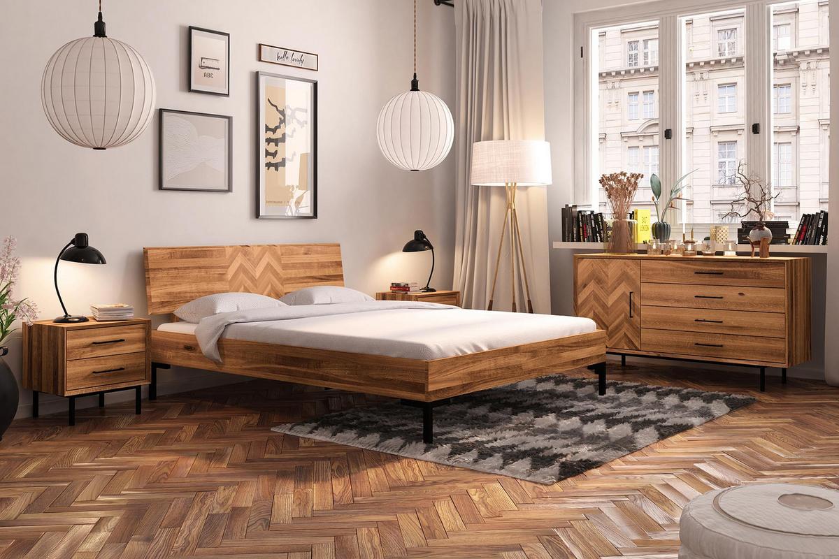 BETT LEON 2 80x200 Wildeiche - Wildeiche, Holz (80/200cm) - byoak