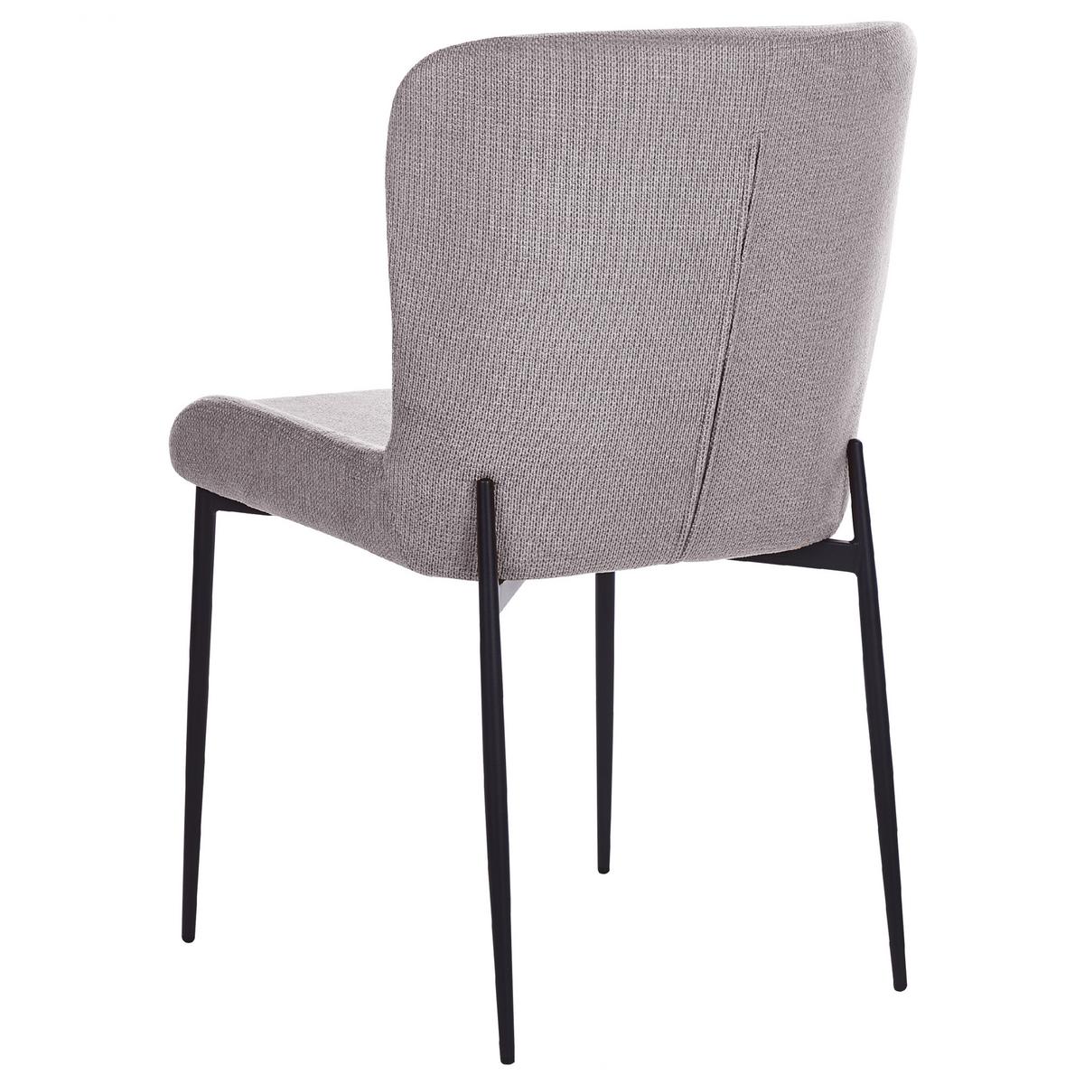ESSZIMMERSTUHL 2er-Set Polsterbezug Grau Ada - Grau, Textil/Metall (49/82/48cm) - Beliani