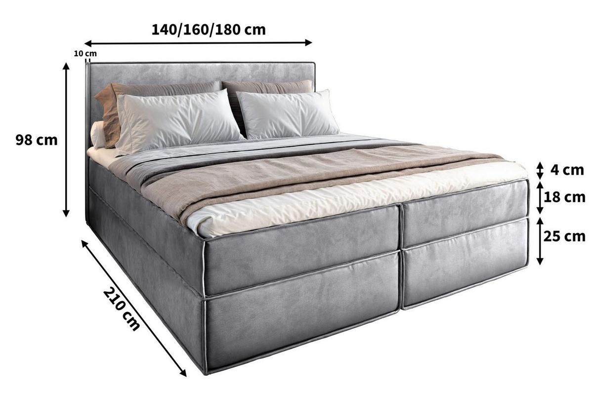 BOXBETT PELLIO 140x200 cm mit Matratze und Topper - Gelb - Gelb, Holz (140/200cm) - MASSENO