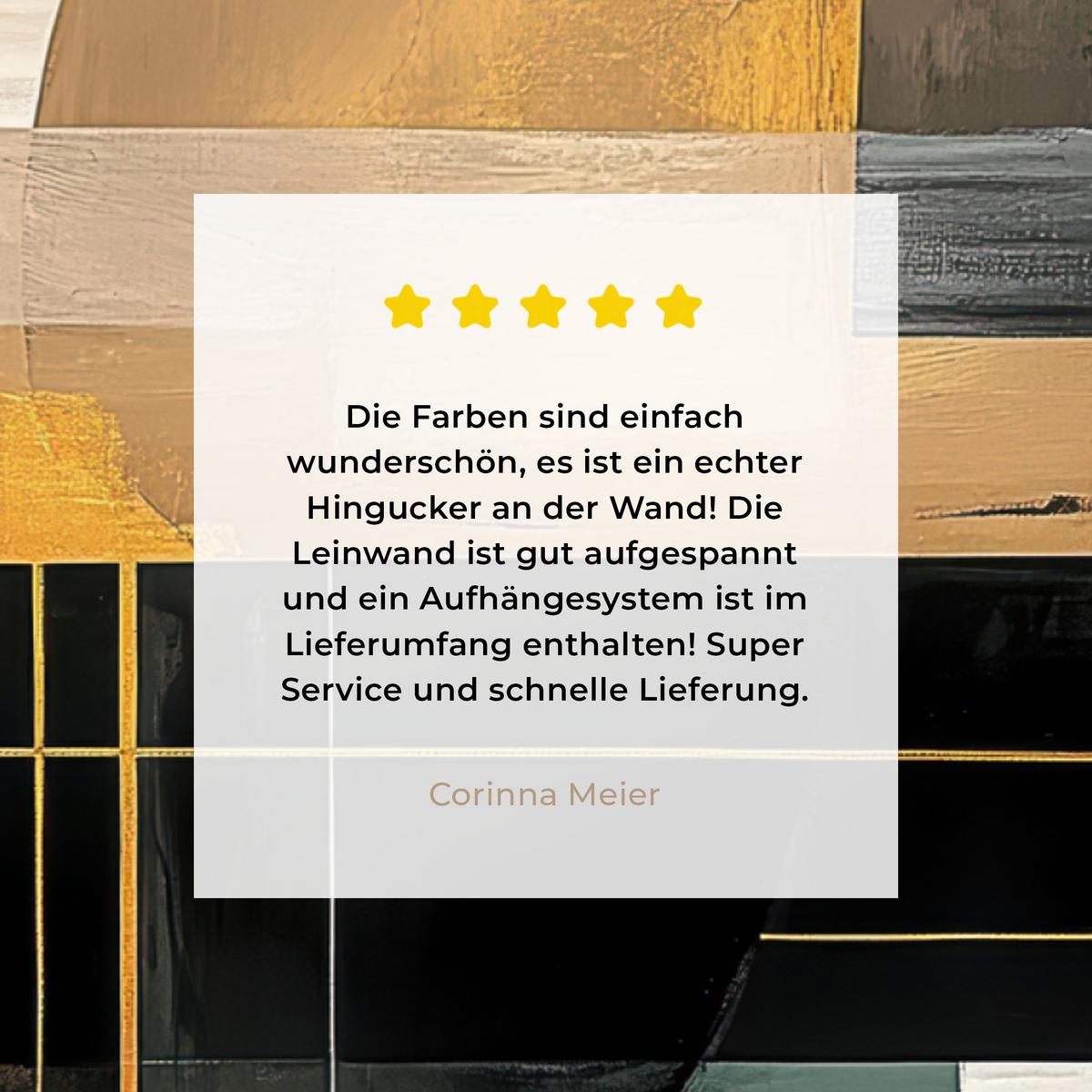 LEINWANDBILD Abstrakt - Gold - Bronze - Grün - Formen - Modern Wandbilder 80x60 cm - Multicolor, Textil (80/60cm) - MuchoWow