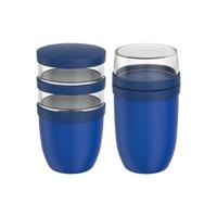 LUNCHPOT-SET XL Ellipse Vivid Blue 900 ml + 1050 ml 2-tlg. - Dunkelblau, Kunststoff (10.7/20/10.7cm) - Mepal