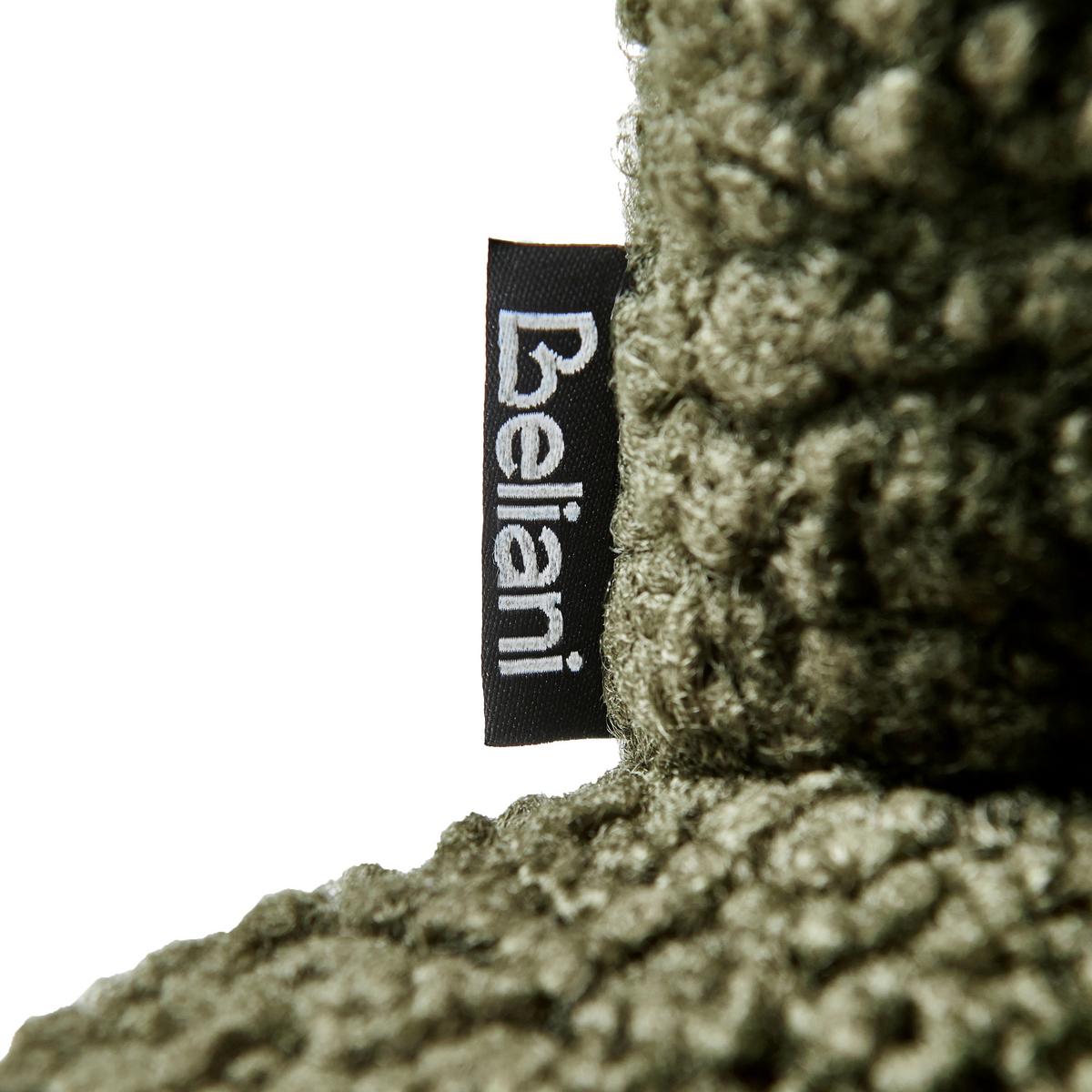 SESSEL Bouclé Dunkelgrün Lovelock - Schwarz/Grün, Textil (67/86/70cm) - Beliani