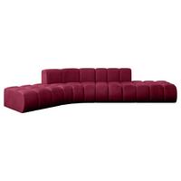 ECKSOFA modulares Sofa Solven-L1 - 380x174x70 cm Bordeauxrot - Bordeaux, Holzwerkstoff/Textil (380/174cm) - ALTDECOR