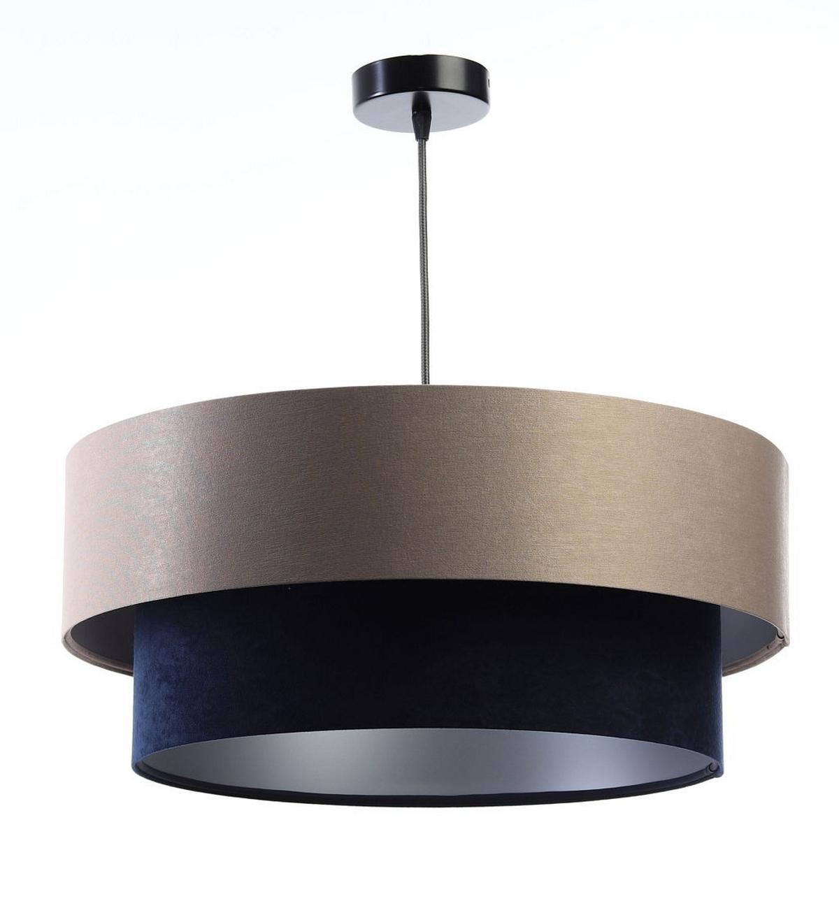 HÄNGELEUCHTE Blau 50/20 cm - Blau/Beige, Kunststoff (50/1/20cm) - ONZENO