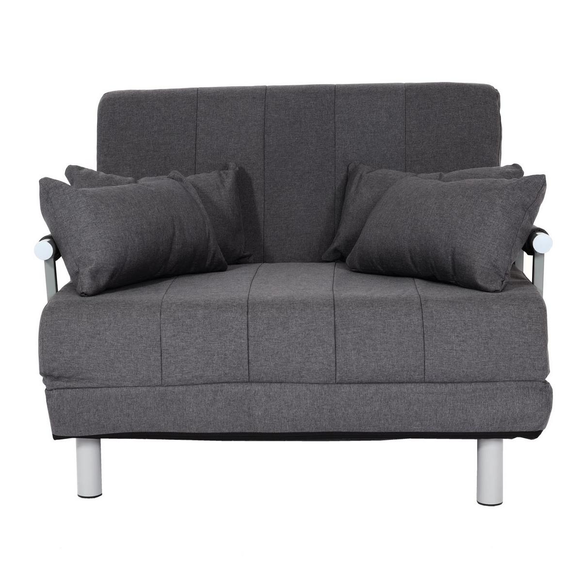 SCHLAFSESSEL Grau - Grau, Textil (105/80/186cm) - MCW
