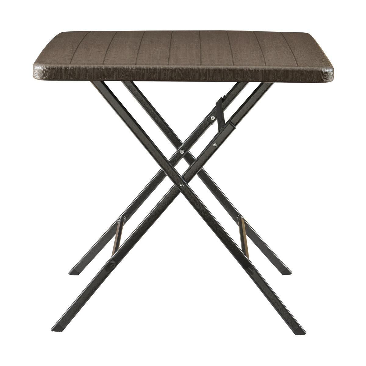 KLAPPTISCH Lillestrøm - Dunkelbraun, Kunststoff/Metall (78/78/74cm) - [en.casa]