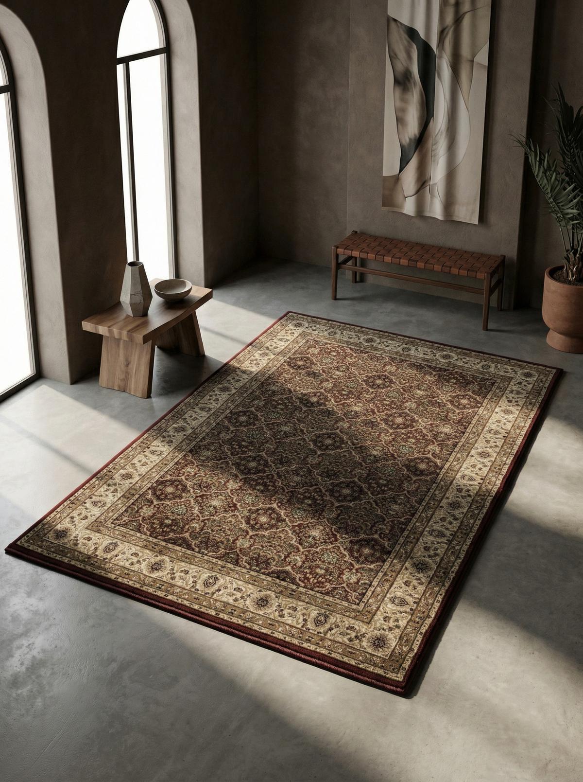 TEPPICH Kurzflor GEISLER in Rot, orientalisch, aus Polypropylen, 80 x 150 cm - Rot, Textil (150/80cm) - KADIMA DESIGN