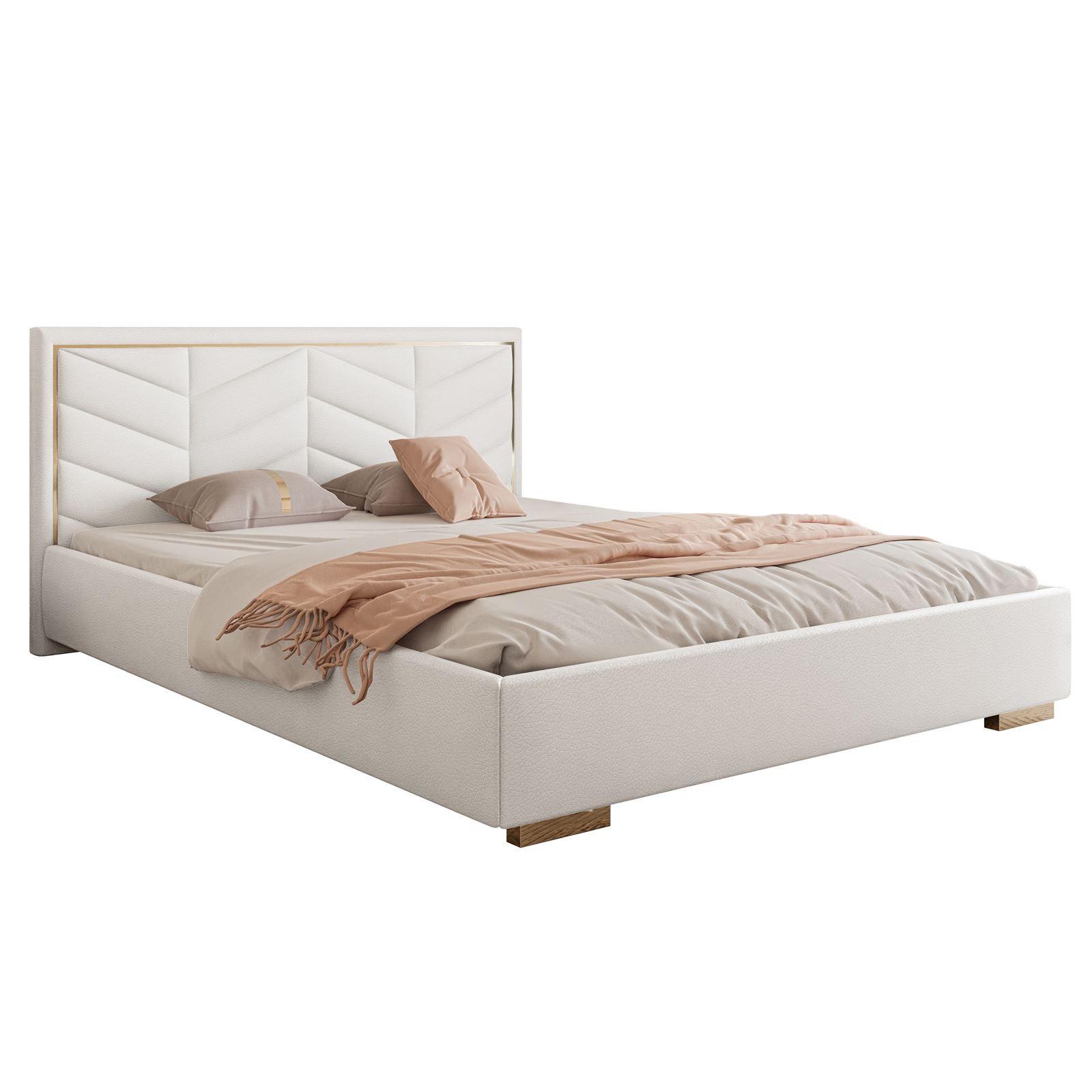 POLSTERBETT AURORA 180x200 mit Bettkasten Madryt 920 - Weiß, Textil (180/200cm) - Lookway