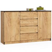 KOMMODE Eiche Craft 99/160/40 - Eiche San Remo, Holzwerkstoff (160/99/40cm) - RAUMHIRSCH FURNITURE