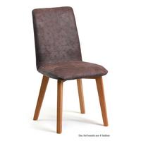 ESSZIMMERSTUHL (4er-Set) Darci 47x92x60 Eiche geölt/Braun - Eichefarben/Braun, Kunststoff (60/92/47cm) - 58aufmkessel