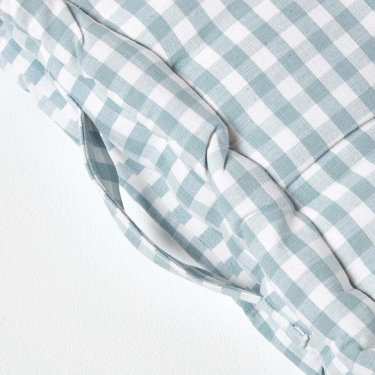 SITZKISSEN blau kariert 50/50/10 cm – Bodenkissen Vichy-Karo - Blau, Textil (50/50/10cm) - Homescapes