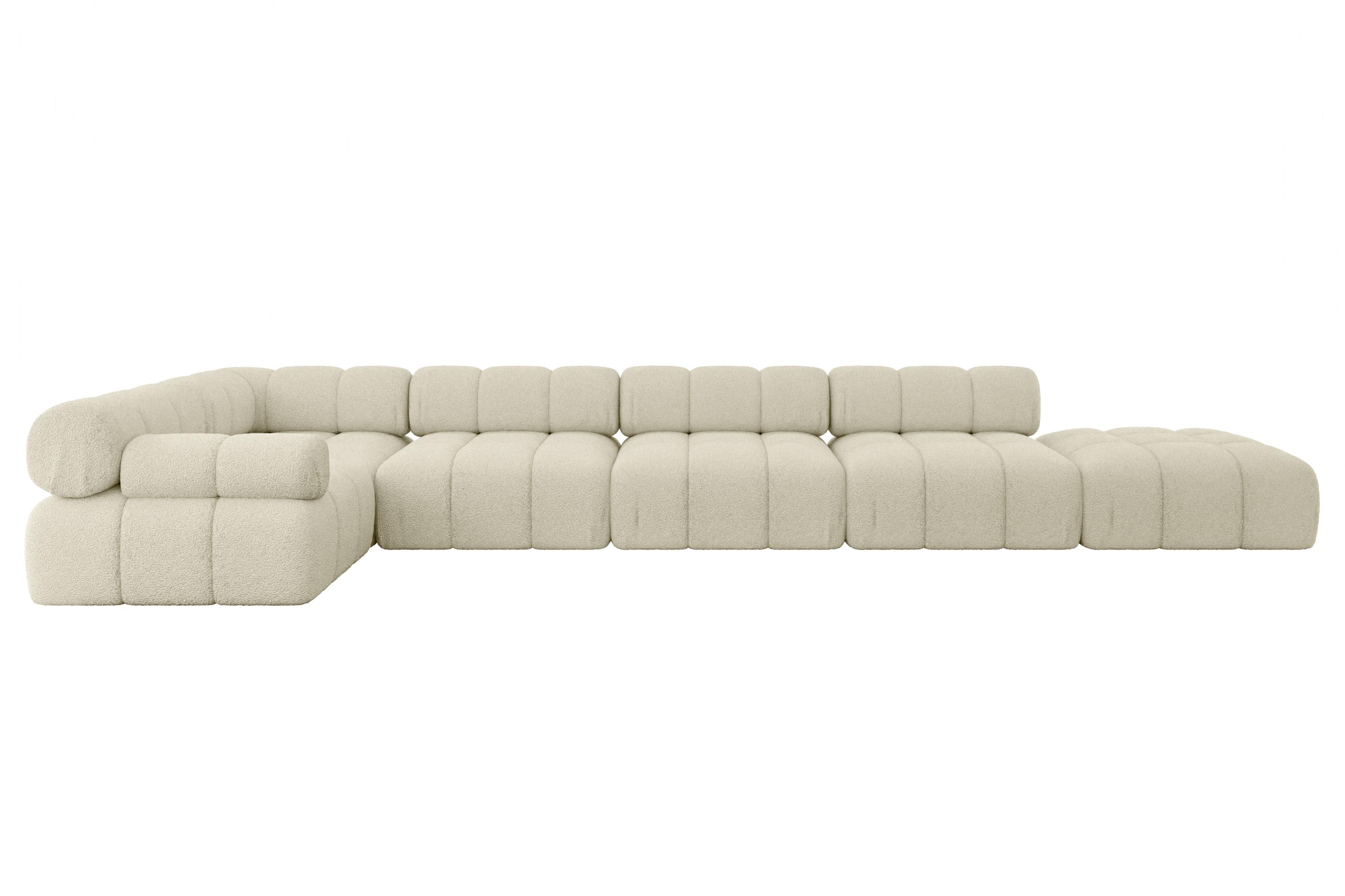 ECKSOFA modulares Sofa Felto-L3 - 475x190x70 cm Beige Bouclé - Beige, Holzwerkstoff/Textil (475/190cm) - ALTDECOR