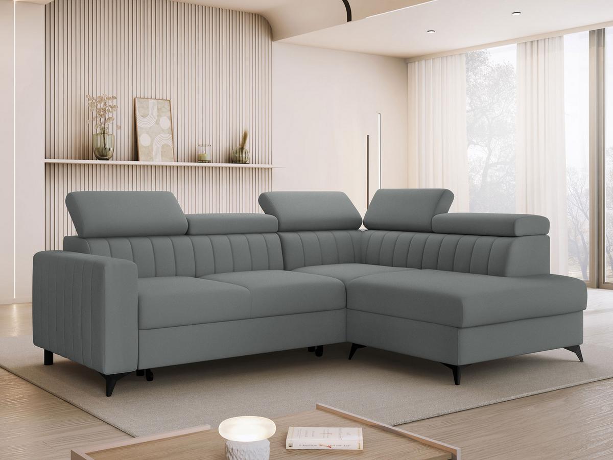 ECKSOFA Milano 2RRLXP, Seite: Rechts 2R+R+LXP - Graphitfarben, Holz/Textil (195/249cm) - MIRJAN24