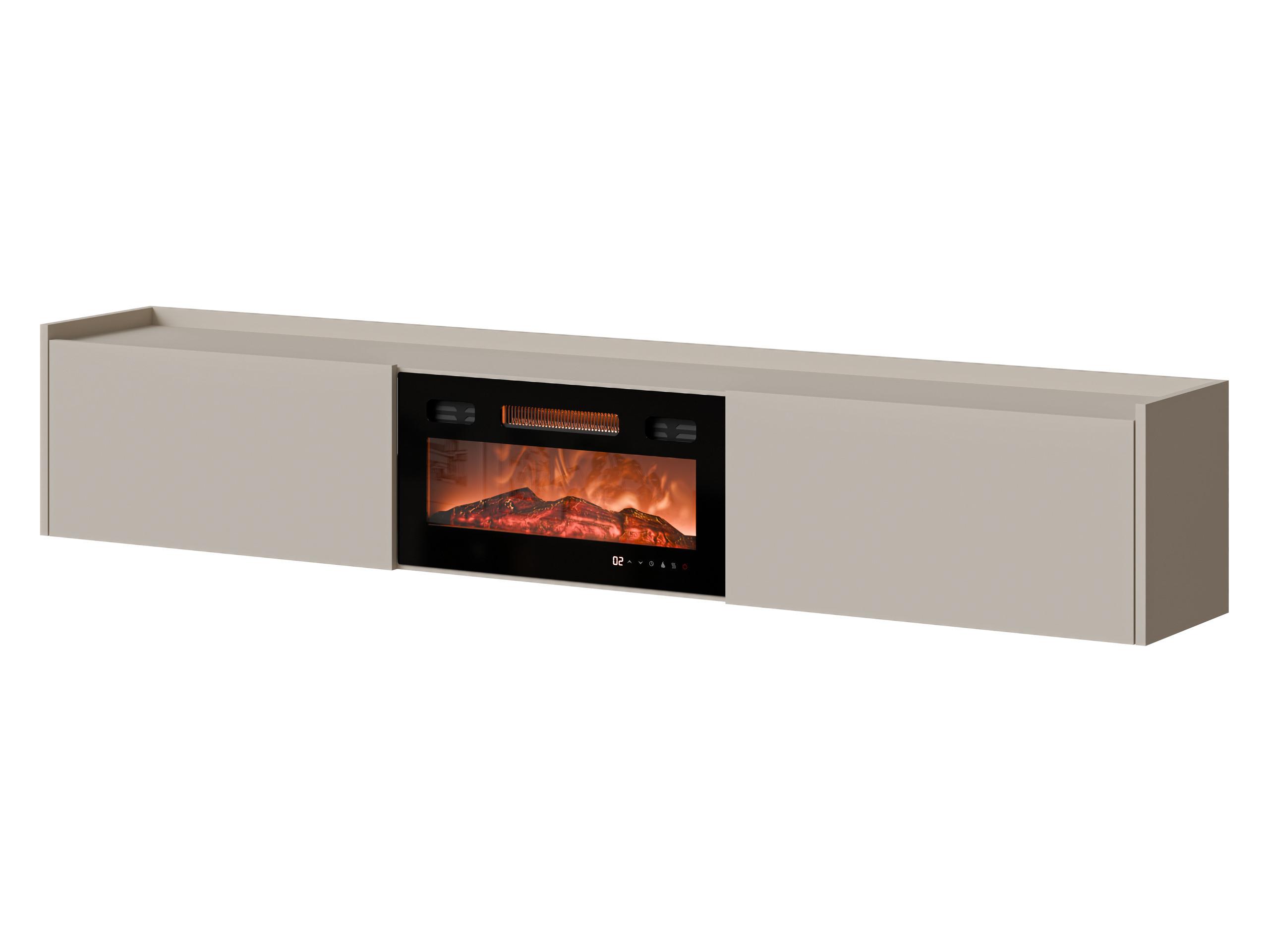 TV-LOWBOARD Arigato mit Kamin - Kaschmir, Holzwerkstoff (200/36/32cm) - MIRJAN24