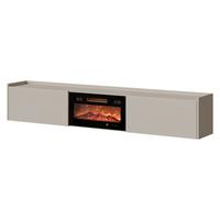 TV-LOWBOARD Arigato mit Kamin - Kaschmir, Holzwerkstoff (200/36/32cm) - MIRJAN24