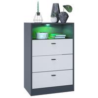 KOMMODE Pino Fronten in Weiß matt - Weiß, Holzwerkstoff (56/86.5/36cm) - Vladon