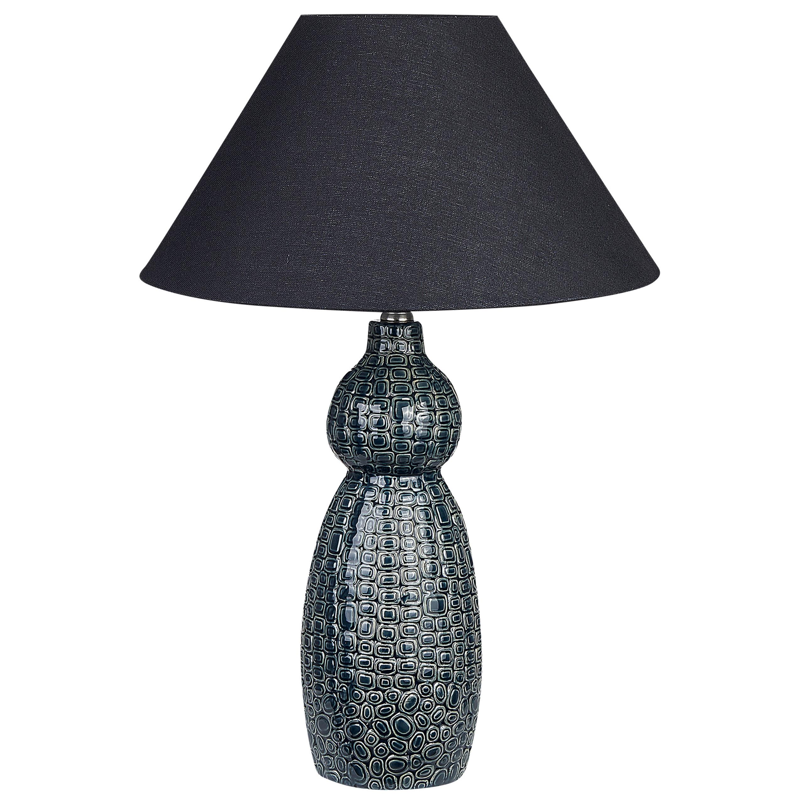 TISCHLAMPE Matina 40/40/60 cm - Blau, Keramik (40/40/60cm) - Beliani