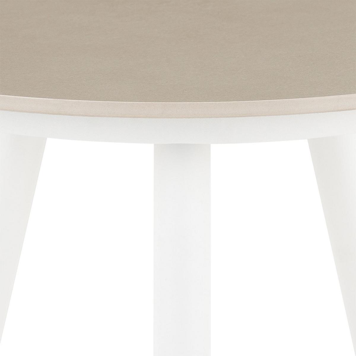 BEISTELLTISCH ROSALIA - Beige/Weiß, Metall (46/46/45cm) - IDIMEX
