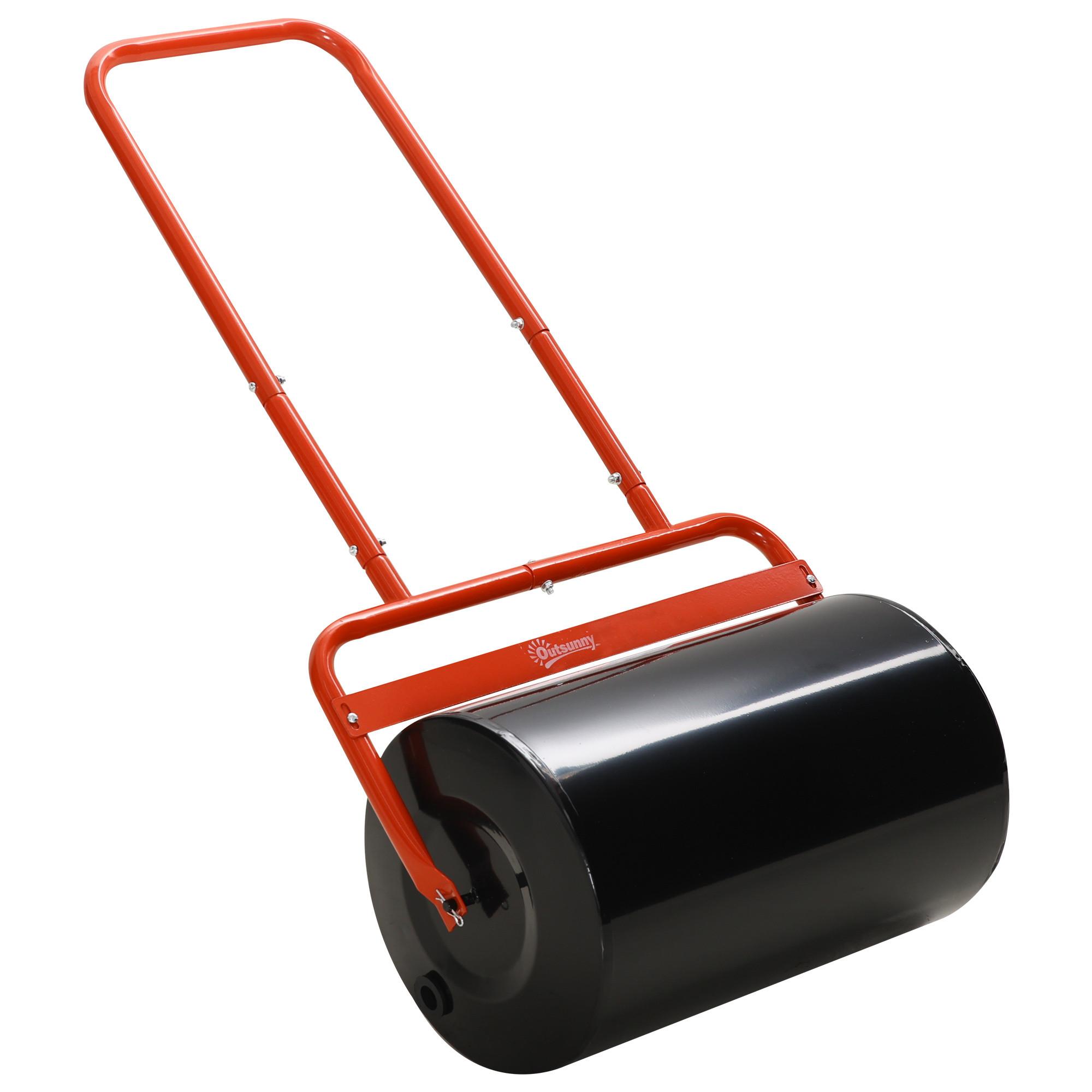 RASENWALZE 50cm Breite - Rot, Metall (32.5/113/58cm) - Outsunny