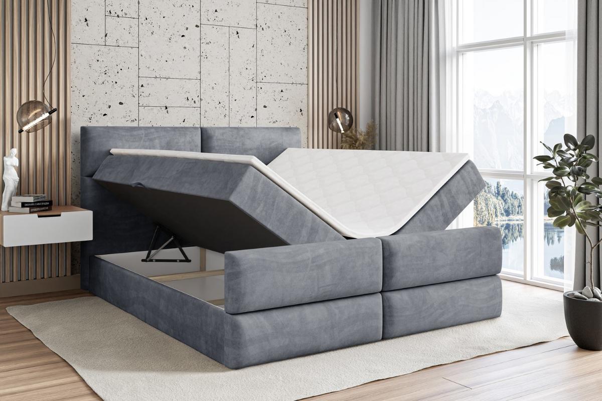 BOXBETT BOXI3-Z - 140x200 cm - H4 - Grau - Grau, Holzwerkstoff (140/200cm) - ALTDECOR