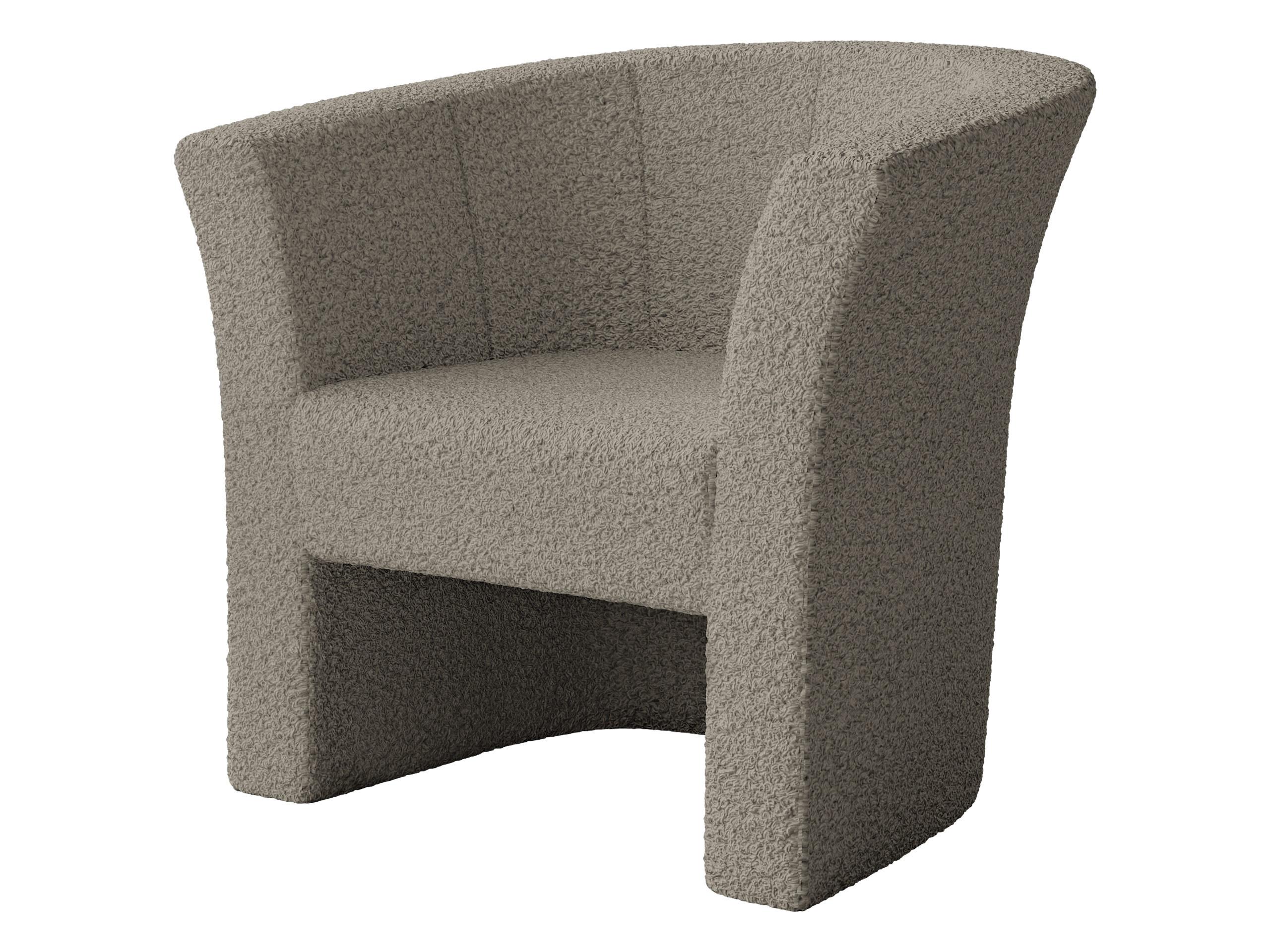 SESSEL Niko Boucle - Beige/Schwarz, Holzwerkstoff/Kunststoff (71/76/65cm) - MIRJAN24