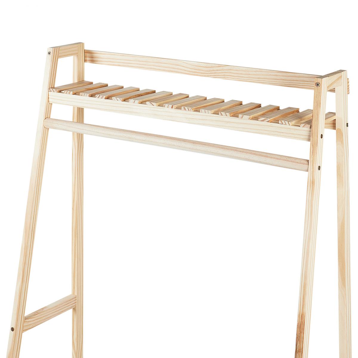 KLEIDERSTÄNDER Bambusholz hellbraun 135 cm Baker - Hellbraun, Holz (80/135/39cm) - Beliani