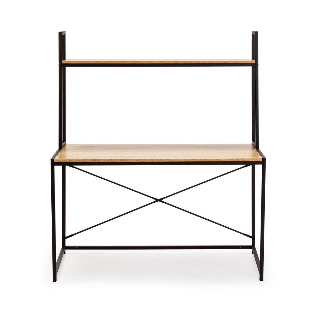 SCHREIBTISCH 120/60/138 Carmen schwarz - Schwarz, Holzwerkstoff (60/120/138cm) - VS Venta-stock