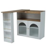 BARTISCH Weiß - Weiß, Holz (39/193/105cm) - Urban Meuble