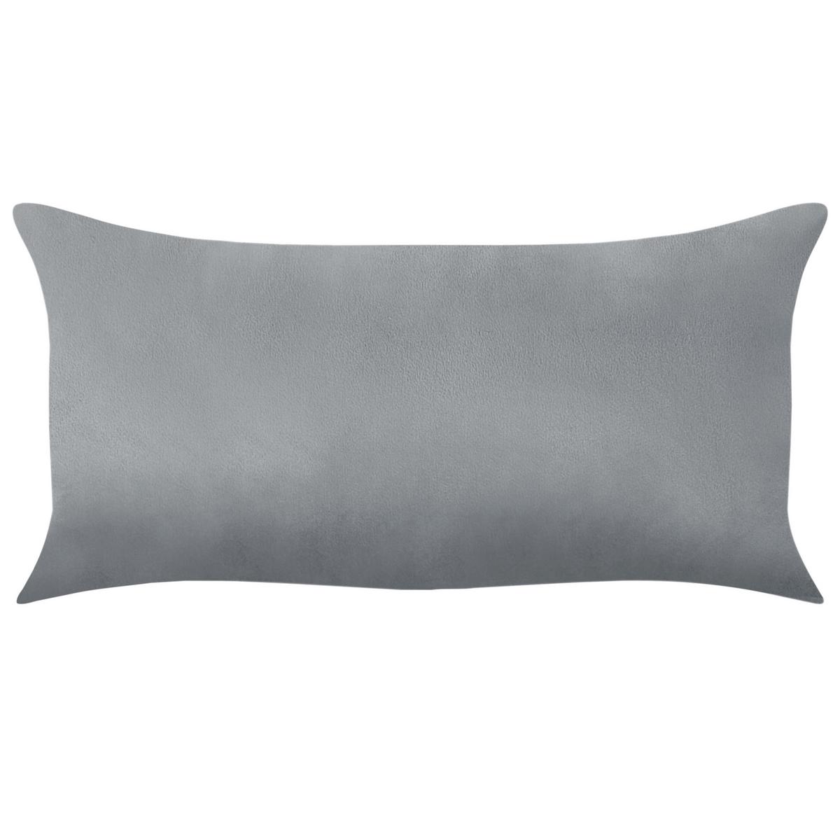 CHAISELONGUE-LINKSSEITIGE Samtstoff Grau Ivry - Dunkelgrau/Schwarz, Textil (152/72/62cm) - Beliani