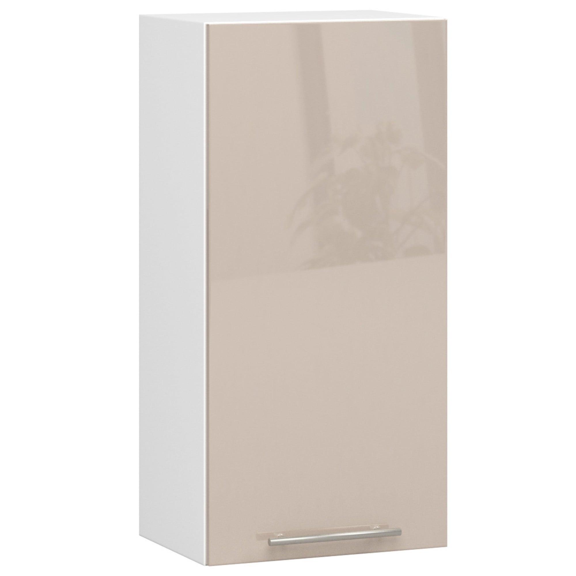 HÄNGESCHRANK Weiß, Cappuccino Glanz 72/40/30 - Weiß/Cappuccino, Holzwerkstoff (40/72/30cm) - RAUMHIRSCH FURNITURE