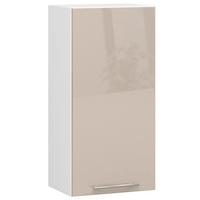 HÄNGESCHRANK Weiß, Cappuccino Glanz 72/40/30 - Weiß/Cappuccino, Holzwerkstoff (40/72/30cm) - RAUMHIRSCH FURNITURE