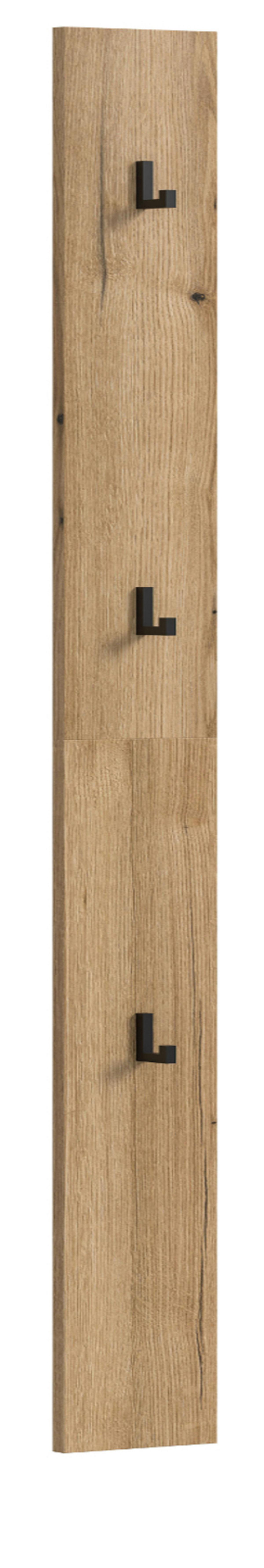 GARDEROBENPANEEL Evoke Eiche, Wandgarderobe 15 x 160 cm - Eichefarben, Holzwerkstoff/Metall (15/160/4cm) - Inn.Furn