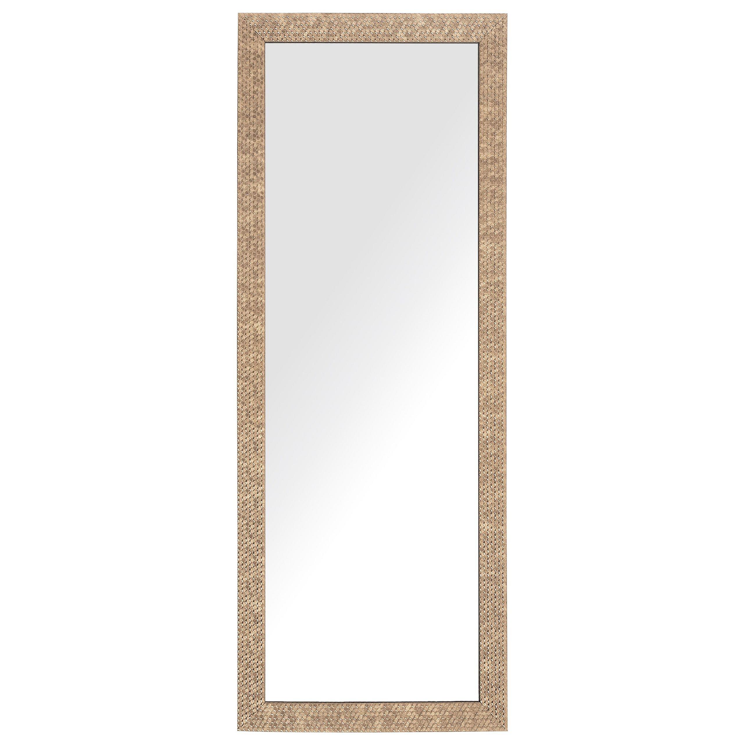 WANDSPIEGEL messing rechteckig 50/130 cm Ajaccio - Messingfarben, Kunststoff (50/130/2cm) - Beliani